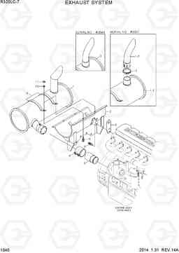 1040 EXHAUST SYSTEM R320LC-7, Hyundai