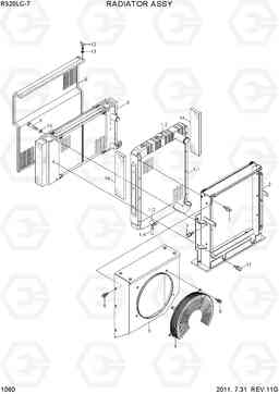 1060 RADIATOR ASSY R320LC-7, Hyundai