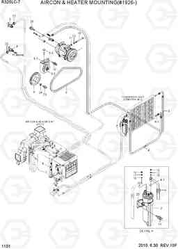 1101 AIRCON & HEATER MOUNTING(#1926-) R320LC-7, Hyundai