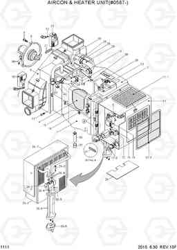 1111 AIRCON & HEATER UNIT(#0587-) R320LC-7, Hyundai