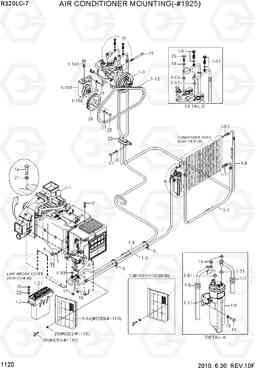 1120 AIR CONDITIONER MOUNTING(-#1925) R320LC-7, Hyundai