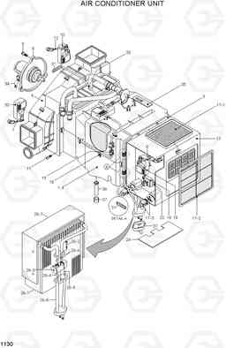 1130 AIR CONDITIONER UNIT(-#0099) R320LC-7, Hyundai