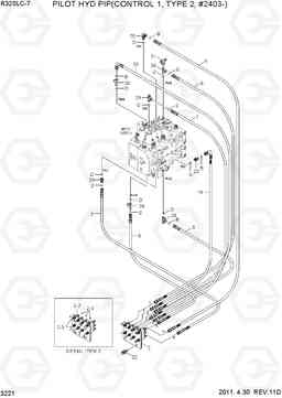 3221 PILOT HYD PIP(CONTROL 1, TYPE 2, #2403-) R320LC-7, Hyundai