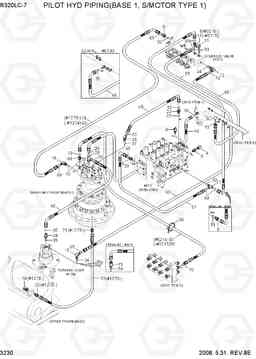 3230 PILOT HYD PIPING(BASE 1, S/MOTOR TYPE 1) R320LC-7, Hyundai