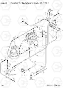 3251 PILOT HYD PIPING(BASE 1, S/MOTOR TYPE 2) R320LC-7, Hyundai