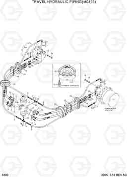 3300 TRAVEL HYDRAULIC PIPING(-#0455) R320LC-7, Hyundai