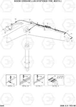 3440 BOOM GREASE LUB SYSTEM(6.15M,#0013-) R320LC-7, Hyundai