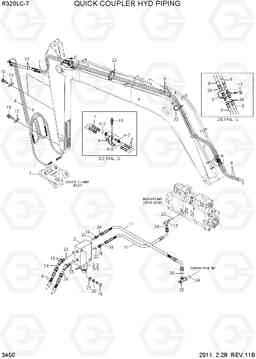 3450 QUICK CLAMP HYD PIPING R320LC-7, Hyundai