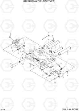 3470 QUICK CLAMP(CLOSE TYPE) R320LC-7, Hyundai