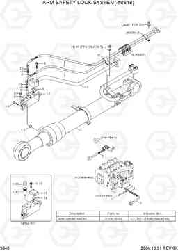 3540 ARM SAFETY LOCK SYSTEM(-#0818) R320LC-7, Hyundai