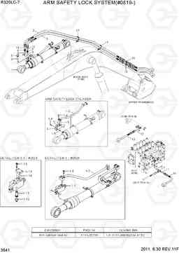 3541 ARM SAFETY LOCK SYSTEM(#0819-) R320LC-7, Hyundai