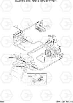 3620 S/ACTING MAIN PIPING KIT(MCV TYPE 1) R320LC-7, Hyundai