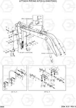 3630 ATTACH PIPING KIT(S & D/ACTING) R320LC-7, Hyundai