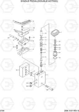 3730 SINGLE PEDAL (DOUBLE ACTING) R320LC-7, Hyundai