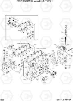 4050 MAIN CONTROL VALVE(1/5, TYPE 1) R320LC-7, Hyundai