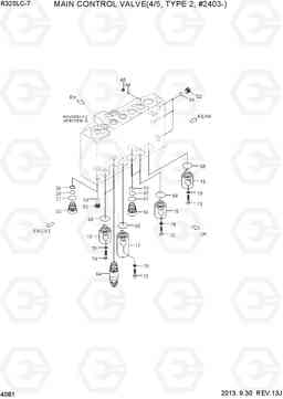 4081 MAIN CONTROL VALVE(4/5, TYPE 2, #2403-) R320LC-7, Hyundai