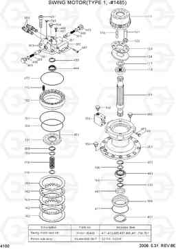 4100 SWING MOTOR(TYPE 1, -#1485) R320LC-7, Hyundai