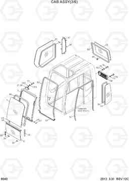 6040 CAB ASSY(3/6) R320LC-7, Hyundai