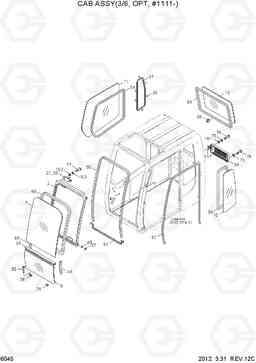 6045 CAB ASSY(3/6, OPT, #1111-) R320LC-7, Hyundai