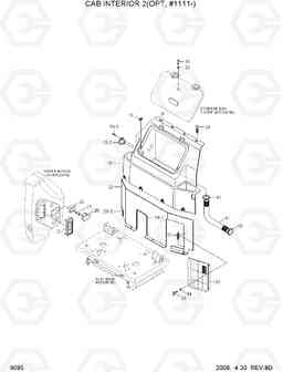 6095 CAB INTERIOR 2(OPT, #1111-) R320LC-7, Hyundai