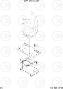 6130 SEAT BASE ASSY R320LC-7, Hyundai