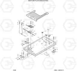 6160 BOTTOM PLATE MOUNTING R320LC-7, Hyundai