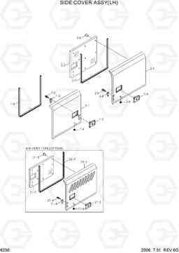 6230 SIDE COVER ASSY(LH) R320LC-7, Hyundai