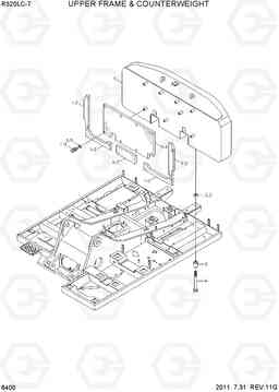 6400 UPPER FRAME & COUNTERWEIGHT R320LC-7, Hyundai