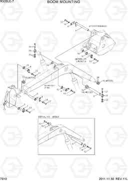 7010 BOOM MOUNTING R320LC-7, Hyundai