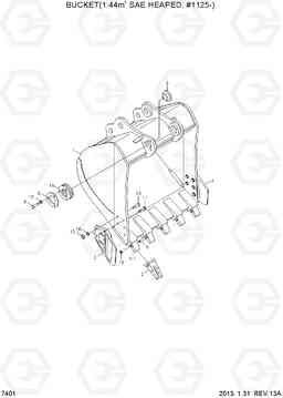 7401 BUCKET(1.44M3 SAE HEAPED, STD, #1125-) R320LC-7, Hyundai