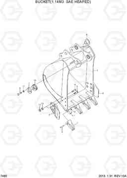 7490 BUCKET(1.14M3 SAE HEAPED) R320LC-7, Hyundai