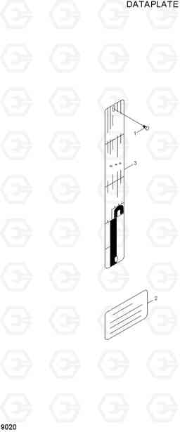 9020 DATAPLATE R320LC-7, Hyundai