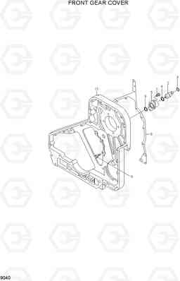 9040 FRONT GEAR COVER R320LC-7, Hyundai