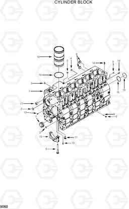 9060 CYLINDER BLOCK R320LC-7, Hyundai