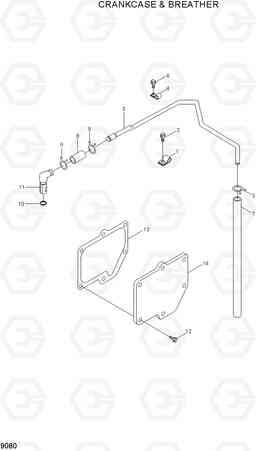 9080 CRANKCASE & BREATHER R320LC-7, Hyundai