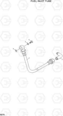 9270 FUEL INLET TUBE R320LC-7, Hyundai