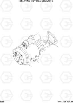 9380 STARTING MOTOR & MOUNTING R320LC-7, Hyundai