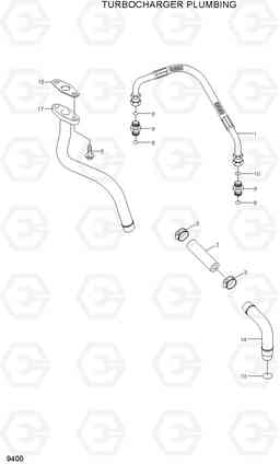 9400 TURBOCHARGER PLUMBING R320LC-7, Hyundai