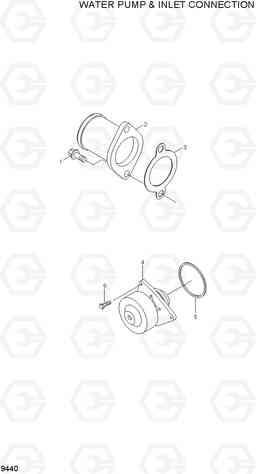 9440 WATER PUMP & INLET CONNECTION R320LC-7, Hyundai