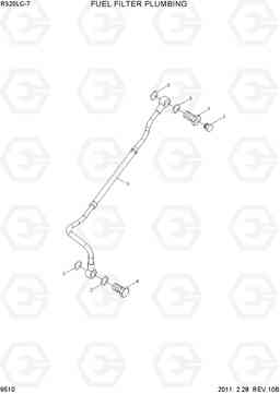 9510 FUEL FILTER PLUMBING R320LC-7, Hyundai