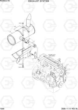 1030 EXHAUST SYSTEM R320LC-7A, Hyundai