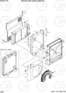 1050 RADIATOR ASSY(-#0616) R320LC-7A, Hyundai