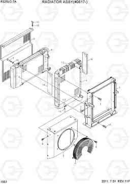 1051 RADIATOR ASSY(#0617-) R320LC-7A, Hyundai