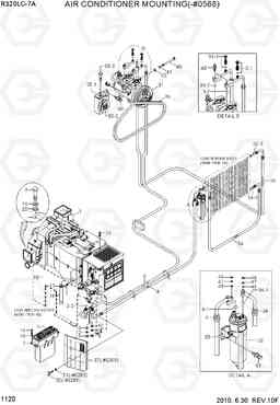 1120 AIR CONDITIONER MOUNTING(-#0568) R320LC-7A, Hyundai