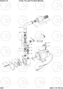 2090 FUEL FILLER PUMP(-#0324) R320LC-7A, Hyundai