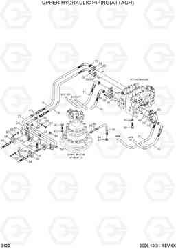 3120 UPPER HYDRAULIC PIPING(ATTACH) R320LC-7A, Hyundai