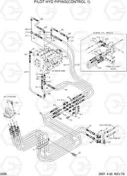 3200 PILOT HYD PIPING(CONTROL 1) R320LC-7A, Hyundai