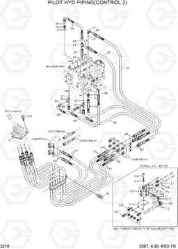 3210 PILOT HYD PIPING(CONTROL 2) R320LC-7A, Hyundai