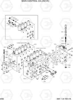 4050 MAIN CONTROL VALVE(1/5) R320LC-7A, Hyundai