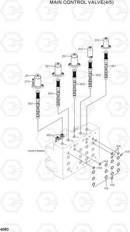 4080 MAIN CONTROL VALVE(4/5) R320LC-7A, Hyundai